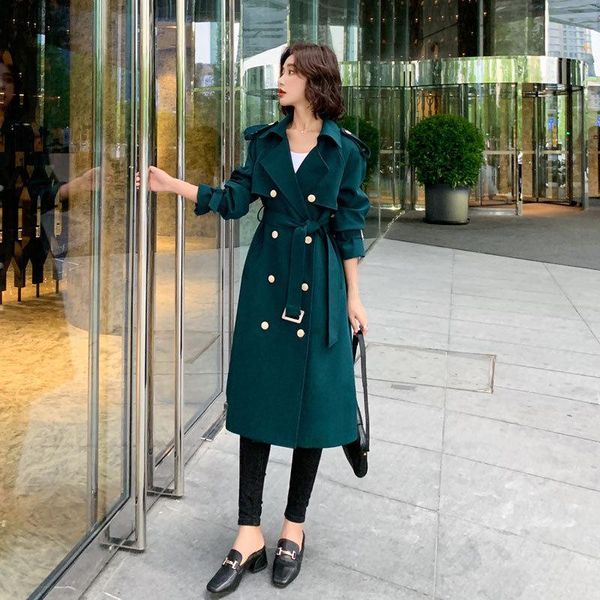 women's trench coats long windbreaker coat spring and autumn 2021 hepburn double breasted chic korean loose casual fashion, Tan;black
women's trench coats long windbreaker coat spring and autumn 2021 hepburn double breasted chic korean loose casual fashion, Tan;black