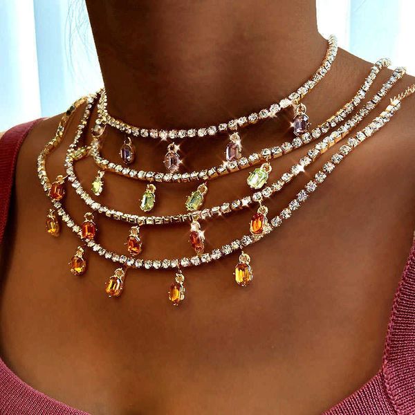 designer necklace trendy shiny square rhinestone pendant for women gold color bling crystal tennis chain design jewelry gift, Silver
designer necklace trendy shiny square rhinestone pendant for women gold color bling crystal tennis chain design jewelry gift, Silver