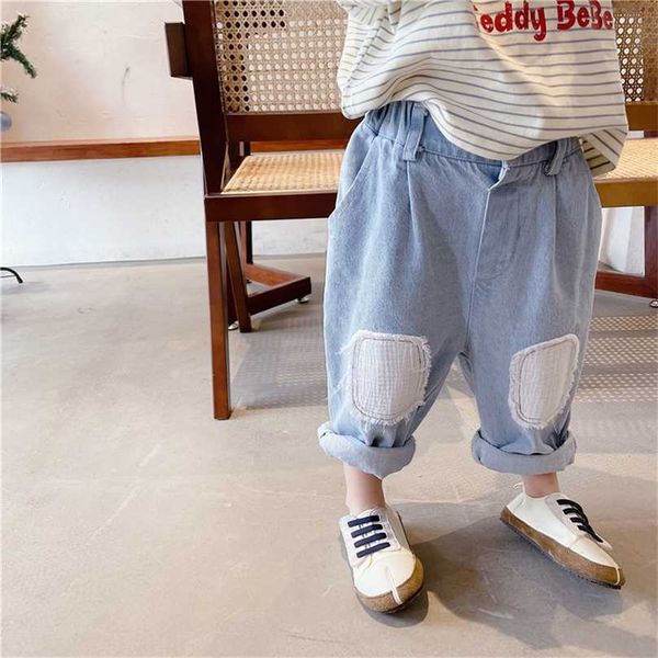 spring autumn boys girls fashion knee patch jeans loose casual harem denim pants 211102, Blue
spring autumn boys girls fashion knee patch jeans loose casual harem denim pants 211102, Blue
