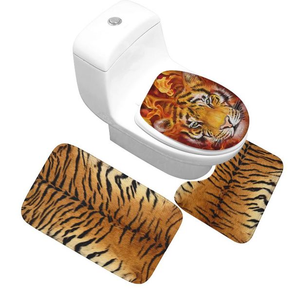bath mats animal skin pattern bathroom decorative toilet cover and floor mat 3pcs set thickened suede water absorption rug 
bath mats animal skin pattern bathroom decorative toilet cover and floor mat 3pcs set thickened suede water absorption rug