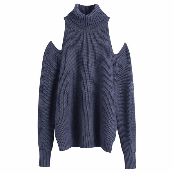 women shoulder hollow design knitting sweater female turtleneck long sleeve pullover casual lady loose sw1093 210430, White;black
women shoulder hollow design knitting sweater female turtleneck long sleeve pullover casual lady loose sw1093 210430, White;black