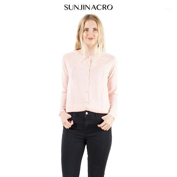 women's sweaters sunjinacro 2021 single breasted 100% cashmere sweater two color solid knitted small jacket round neck cardigan, White;black
women's sweaters sunjinacro 2021 single breasted 100% cashmere sweater two color solid knitted small jacket round neck cardigan, White;black