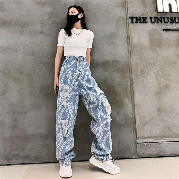 oversize high waist wide leg womens jeans autumn hole streetwear hip hop vintage, Blue
oversize high waist wide leg womens jeans autumn hole streetwear hip hop vintage, Blue