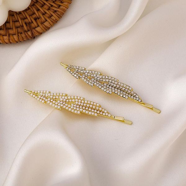 hair clips & barrettes elegant french feather leaf hairpin pearl rhinestone edge clip girl headdress makings sen a word, Golden;silver
hair clips & barrettes elegant french feather leaf hairpin pearl rhinestone edge clip girl headdress makings sen a word, Golden;silver
