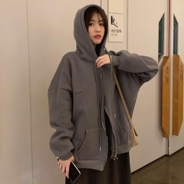 korean style zip up hoodies harajuku coat long sleeve oversized hooded sweatshirt women casual spring 2021 fashion women's & sweatshirt, Black
korean style zip up hoodies harajuku coat long sleeve oversized hooded sweatshirt women casual spring 2021 fashion women's & sweatshirt, Black