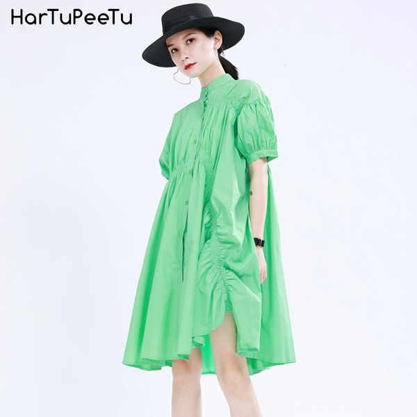 casual dresses stylish mini blouse dress women pleated design irregular big hem tunic plus size loose fit vestidos 2021 summer, Black;gray
casual dresses stylish mini blouse dress women pleated design irregular big hem tunic plus size loose fit vestidos 2021 summer, Black;gray