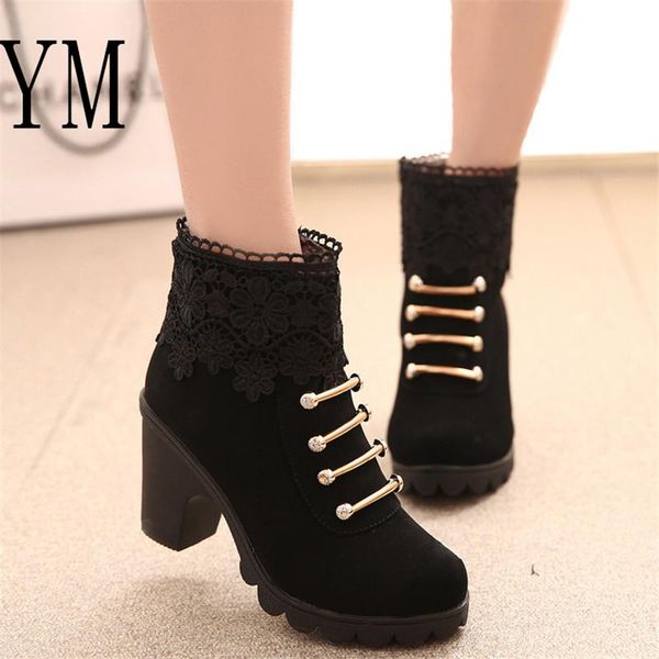 boots women pu pattern ankle shoes lace cuff thick heel fall winter fashion black mujer
boots women pu pattern ankle shoes lace cuff thick heel fall winter fashion black mujer