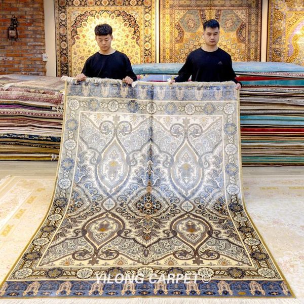 carpets yilong 6'x8.3' hand knotted silk flooring decor antistatic rug (zqg411)
carpets yilong 6'x8.3' hand knotted silk flooring decor antistatic rug (zqg411)