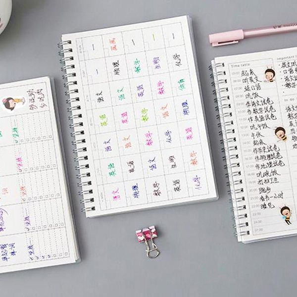 notebooks agenda daily weekly monthly plan spiral organizer a5 note books transparent schedule planner notepads, Purple;pink
notebooks agenda daily weekly monthly plan spiral organizer a5 note books transparent schedule planner notepads, Purple;pink