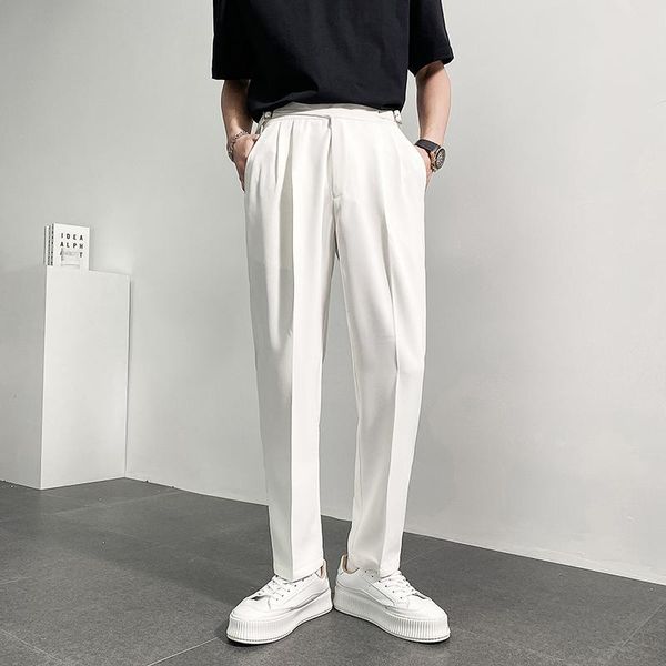 men's suits & blazers pant men business casual suit office fashion loose ankle-length pants man korean streetwear trend trousers, White;black
men's suits & blazers pant men business casual suit office fashion loose ankle-length pants man korean streetwear trend trousers, White;black