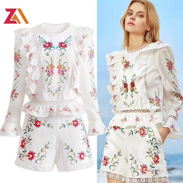 women's tracksuits chic korean fashion ruffles lace up two piece set suit white long sleeve vintage floral blouse woman shorts 2piece, Gray
women's tracksuits chic korean fashion ruffles lace up two piece set suit white long sleeve vintage floral blouse woman shorts 2piece, Gray