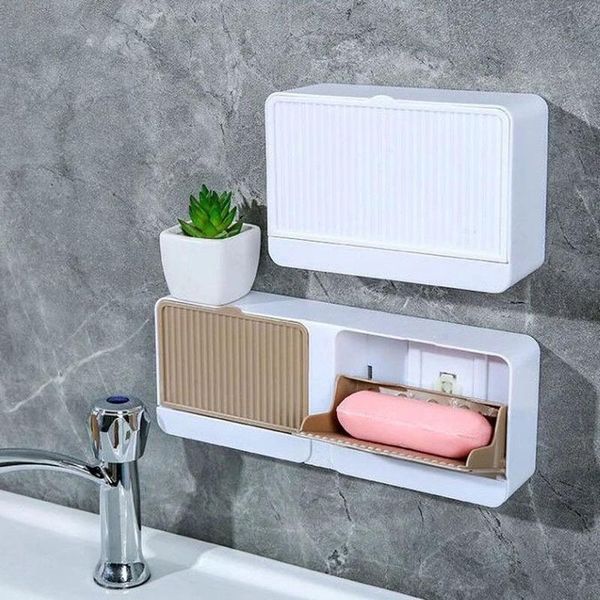 soap dishes dish draining double-compartment holder toilet sticker wall-mounted with lid perforated box
soap dishes dish draining double-compartment holder toilet sticker wall-mounted with lid perforated box