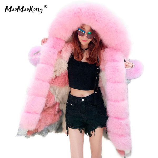 women's fur & faux libieliy brand long camouflage winter jacket women outwear thick parkas natural real collar coat hooded pelliccia, Black
women's fur & faux libieliy brand long camouflage winter jacket women outwear thick parkas natural real collar coat hooded pelliccia, Black