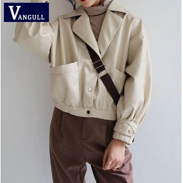 women's leather & faux vangull jacket clothing spring and autumn 2021 imitation loose motorcycle coat, Black
women's leather & faux vangull jacket clothing spring and autumn 2021 imitation loose motorcycle coat, Black