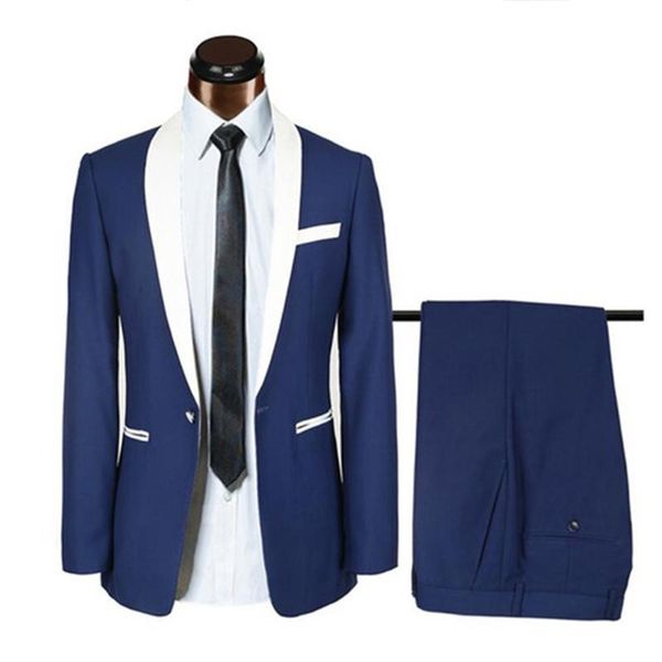 men's suits & blazers 2 pieces men royal blue evening party wedding for jacket groom wear tailor made tuxedos slim fit formal blazer, White;black
men's suits & blazers 2 pieces men royal blue evening party wedding for jacket groom wear tailor made tuxedos slim fit formal blazer, White;black