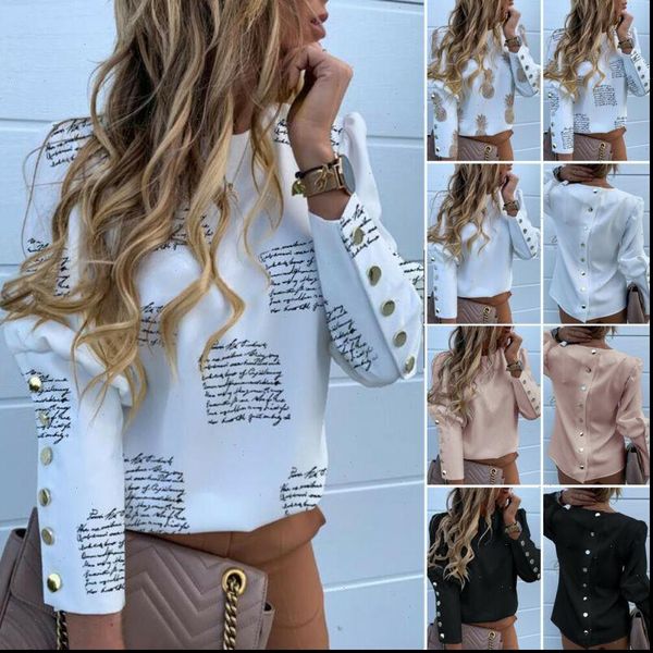 long sleeve slim autumn spring womens blouses print suit coat work winter elegant formal outwear, White
long sleeve slim autumn spring womens blouses print suit coat work winter elegant formal outwear, White