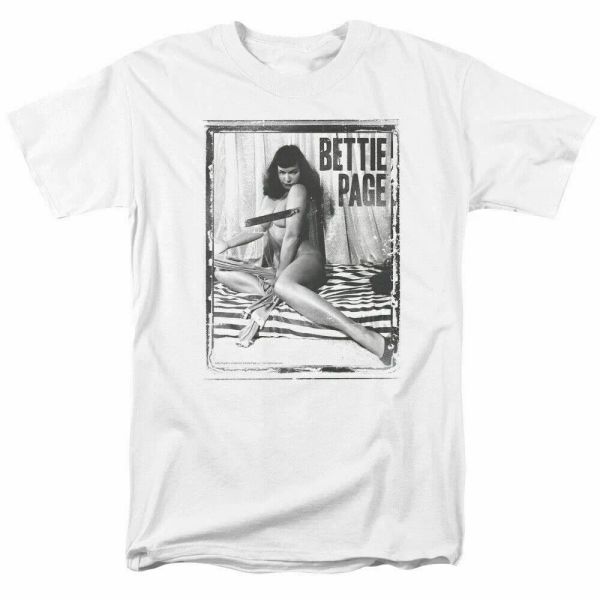 Bettie Page Rough Photo T Shirt Licensed 1950's Queen Of Pinups Model Tee White, White;black
Bettie Page Rough Photo T Shirt Licensed 1950's Queen Of Pinups Model Tee White, White;black