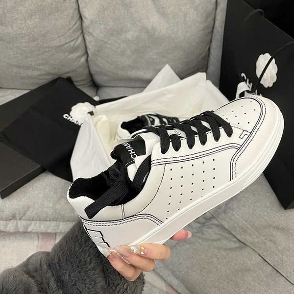 high version c family small white shoes women's leather panda casual 2021 sports spring color matching board, Black
high version c family small white shoes women's leather panda casual 2021 sports spring color matching board, Black