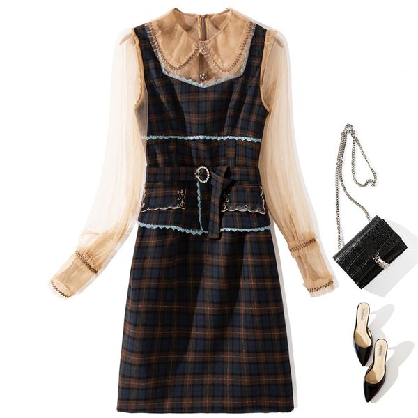 casual dresses spring long sleeve peter pan neck multicolor plaid tulle panelled buttons sequins knee-length dress elegant yj185927 sbgp, Black;gray
casual dresses spring long sleeve peter pan neck multicolor plaid tulle panelled buttons sequins knee-length dress elegant yj185927 sbgp, Black;gray