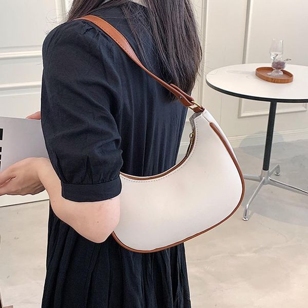 evening bags 2022 fashion women shoulder female pu leather blue brown armpit bag casual lady large capacity half moon party handbag 
evening bags 2022 fashion women shoulder female pu leather blue brown armpit bag casual lady large capacity half moon party handbag