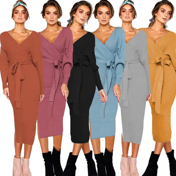casual dresses sweater autumn winter long sleeve v-neck pure color knee-length elegant commuting vacation clothing robe women dress, Black;gray
casual dresses sweater autumn winter long sleeve v-neck pure color knee-length elegant commuting vacation clothing robe women dress, Black;gray