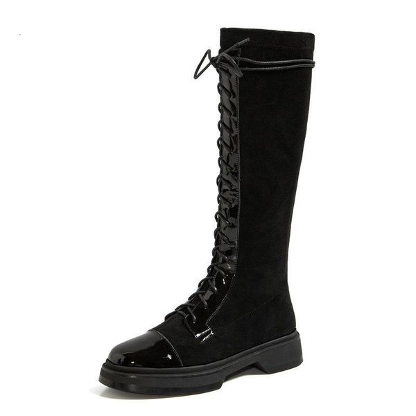 boots pu leather knee high square heel lace up long casual round toe autumn winter women shoes size 34-43 36kq, Black
boots pu leather knee high square heel lace up long casual round toe autumn winter women shoes size 34-43 36kq, Black