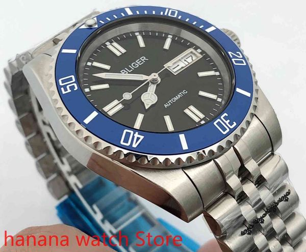 clock men new luxury sports and leisure waterproof mechanical dark black scoreboard blue bezel, Slivery;brown
clock men new luxury sports and leisure waterproof mechanical dark black scoreboard blue bezel, Slivery;brown
