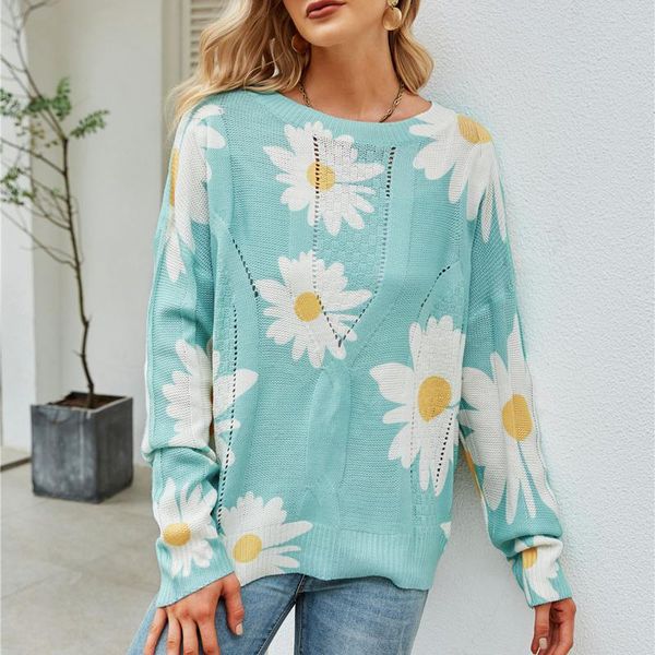 women's sweaters fashion daisy knitted sweater casual winter loose o-neck pullover ladies female streetwear women long sleeve blusas j, White;black
women's sweaters fashion daisy knitted sweater casual winter loose o-neck pullover ladies female streetwear women long sleeve blusas j, White;black