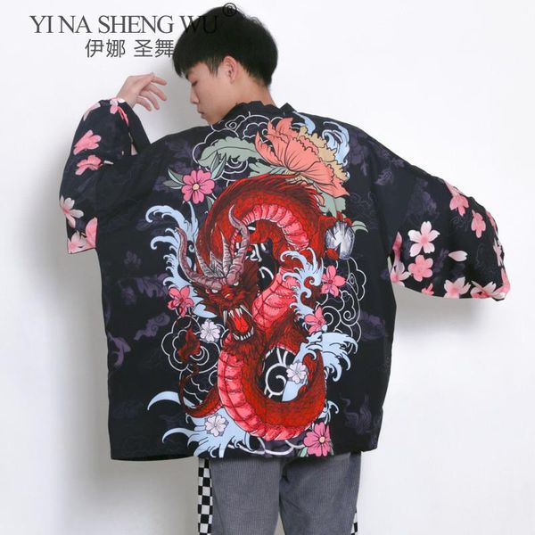 japanese traditional kimono vintage cardigan streetwear men loose coats dragon printed sun protective lothing fashion blouse ethnic clothing, Red
japanese traditional kimono vintage cardigan streetwear men loose coats dragon printed sun protective lothing fashion blouse ethnic clothing, Red
