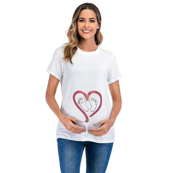maternity & tees summer women clothes short sleeve cute letter print polyester t-shirt casual o-neck cotton pregnancy blouse, White
maternity & tees summer women clothes short sleeve cute letter print polyester t-shirt casual o-neck cotton pregnancy blouse, White