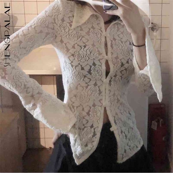temperament rose hollow blouse women's spring 221 lapel slim single breasted lace knitted long sleeve shirt 5c194 210427, White
temperament rose hollow blouse women's spring 221 lapel slim single breasted lace knitted long sleeve shirt 5c194 210427, White