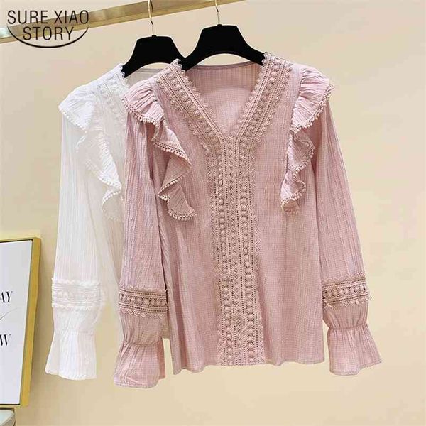 korean loose v-neck women's shirts vintage long sleeve sweet woman's blouse lace stitching flare solid women 11422 210508, White
korean loose v-neck women's shirts vintage long sleeve sweet woman's blouse lace stitching flare solid women 11422 210508, White