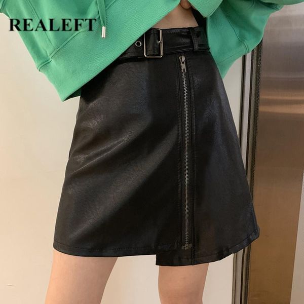 skirts realeft autumn winter ol elegant zipper mini high waist black pu leather wrap with belt female 2021
skirts realeft autumn winter ol elegant zipper mini high waist black pu leather wrap with belt female 2021