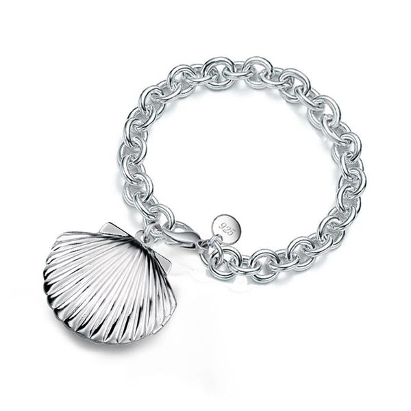 link, chain big shell pendant bracelet bangle for woman link silver plated cuff jewelry gift drop wholesale, Black
link, chain big shell pendant bracelet bangle for woman link silver plated cuff jewelry gift drop wholesale, Black