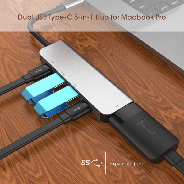 hubs 5 in 1 usb-c hub dock 4k hd large screen adapter 2 usb 3.0 heat dissipation aluminum alloy lappd c
hubs 5 in 1 usb-c hub dock 4k hd large screen adapter 2 usb 3.0 heat dissipation aluminum alloy lappd c