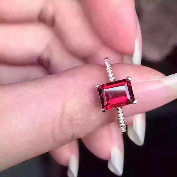 cluster rings colife jewelry 6*8mm natural emerald cut garnet ring vvs grade silver simple 925, Golden;silver
cluster rings colife jewelry 6*8mm natural emerald cut garnet ring vvs grade silver simple 925, Golden;silver