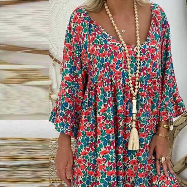 floral printing casual loose womens dresses plus size long sleeve v neck ladies club party sundress vestido verano mujer, Black;gray
floral printing casual loose womens dresses plus size long sleeve v neck ladies club party sundress vestido verano mujer, Black;gray