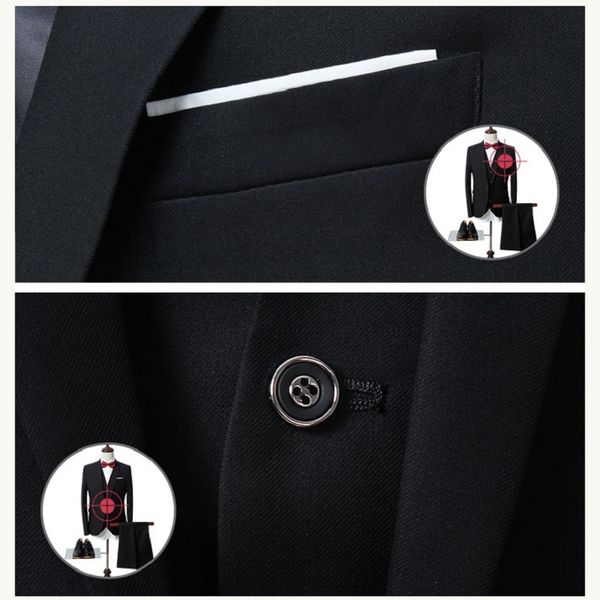men's suits & blazers wedding , three piece suit jacket + pants vest formal evening, White;black
men's suits & blazers wedding , three piece suit jacket + pants vest formal evening, White;black