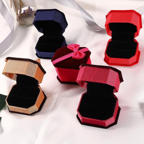jewelry pouches, bags liwo 10pcs creative octagonal bowknot bracelet box flannel ring earring pendant necklace spot wholesale, Pink;blue 
jewelry pouches, bags liwo 10pcs creative octagonal bowknot bracelet box flannel ring earring pendant necklace spot wholesale, Pink;blue