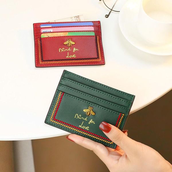 card holders luxury metal bee holder slim bank id cards coin pouch case bag wallet organizer thin business, Brown;gray 
card holders luxury metal bee holder slim bank id cards coin pouch case bag wallet organizer thin business, Brown;gray