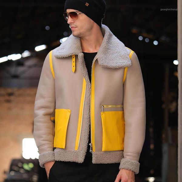 winter genuine leather clothing male sheep men's outerwear red warm coat & faux, Black
winter genuine leather clothing male sheep men's outerwear red warm coat & faux, Black