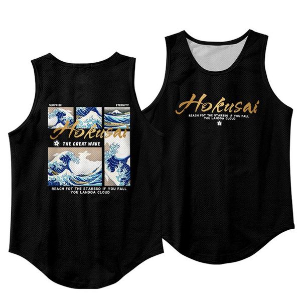 men' tank japan print ukiyoe waves 3d bodybuilding sleeveless o-neck sport hip hop style men women fitness vest harajuku clothes, White;black
men' tank japan print ukiyoe waves 3d bodybuilding sleeveless o-neck sport hip hop style men women fitness vest harajuku clothes, White;black