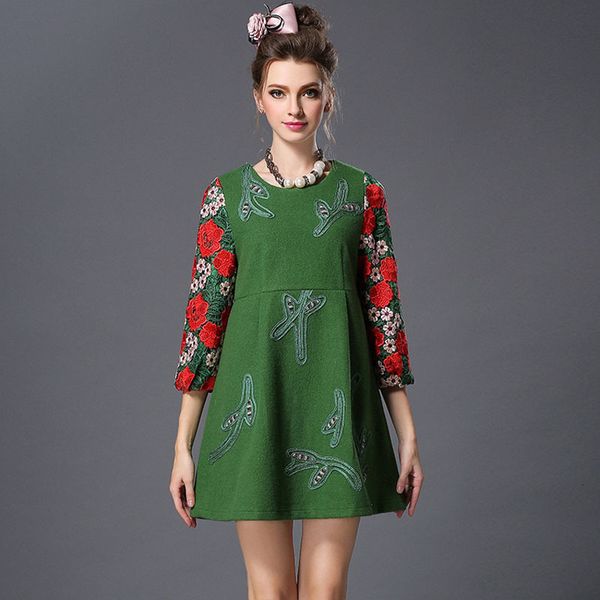 extra plus size 4xl 5xl women's clothes 2015 fashion woman autumn dressed in hollow winter embroidery wool dress, Black;gray
extra plus size 4xl 5xl women's clothes 2015 fashion woman autumn dressed in hollow winter embroidery wool dress, Black;gray