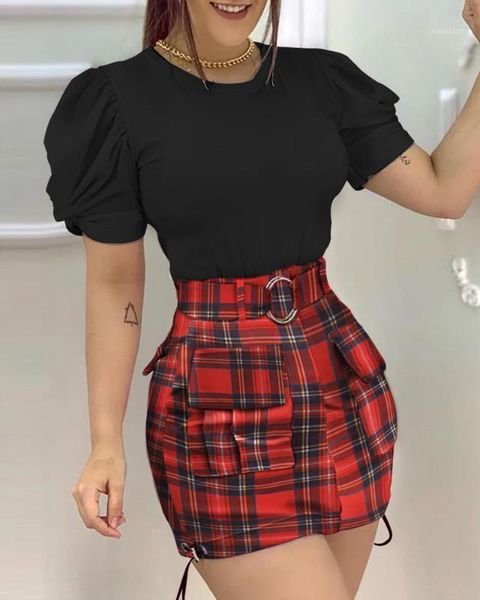 fashion women elegant 2020 mini dress two piece set bodycon plaid puffed sleeve & colorblock pocket design skirt set1, Gray
fashion women elegant 2020 mini dress two piece set bodycon plaid puffed sleeve & colorblock pocket design skirt set1, Gray