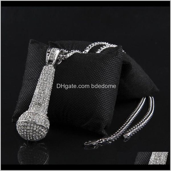 & pendants drop delivery 2021 mens iced out pendant necklace fashion microphone hip hop necklaces jewelry gold cuban chain jpbhz, Silver
& pendants drop delivery 2021 mens iced out pendant necklace fashion microphone hip hop necklaces jewelry gold cuban chain jpbhz, Silver