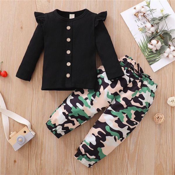 clothing sets 2pcs toddler baby girls spring autumn clothes sets,casual fashion long sleeve button down ruffle +camouflage pants,1-5year, White
clothing sets 2pcs toddler baby girls spring autumn clothes sets,casual fashion long sleeve button down ruffle +camouflage pants,1-5year, White