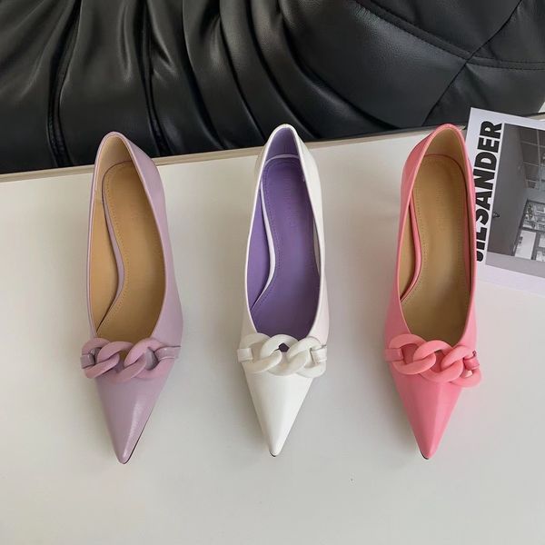 dress shoes fashion women pumps pointed toe metal chain sweet style purple pink office party thin high heels elegant l095, Black
dress shoes fashion women pumps pointed toe metal chain sweet style purple pink office party thin high heels elegant l095, Black