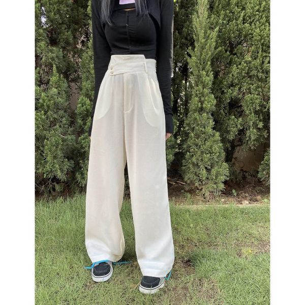 women's pants & capris flower bud waist white trousers thin style straight tube suit loose wide leg pant, Black;white
women's pants & capris flower bud waist white trousers thin style straight tube suit loose wide leg pant, Black;white