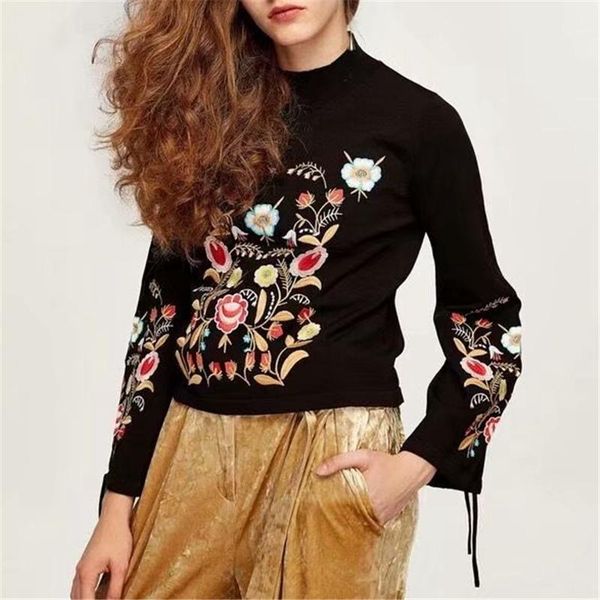 women's sweaters streetwear women floral embroidery sweater 2021 fashion ladies flare sleeve knitted chinese style female chic loose pu, White;black
women's sweaters streetwear women floral embroidery sweater 2021 fashion ladies flare sleeve knitted chinese style female chic loose pu, White;black