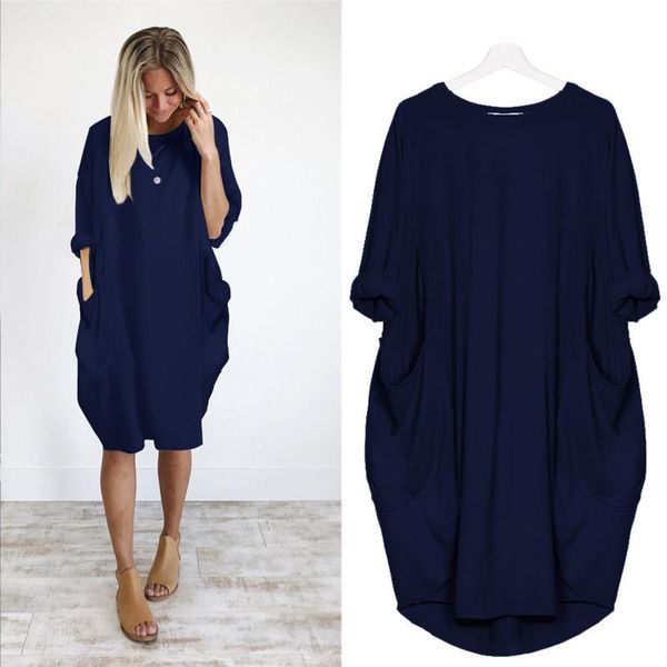 casual dresses fashion o neck long female t shirt dress women loose with pocket ladies streetwear plus size 5xl vestidos, Black;gray
casual dresses fashion o neck long female t shirt dress women loose with pocket ladies streetwear plus size 5xl vestidos, Black;gray